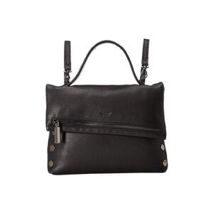 Hammitt Black Fold-Over Leather Crossbody Bag